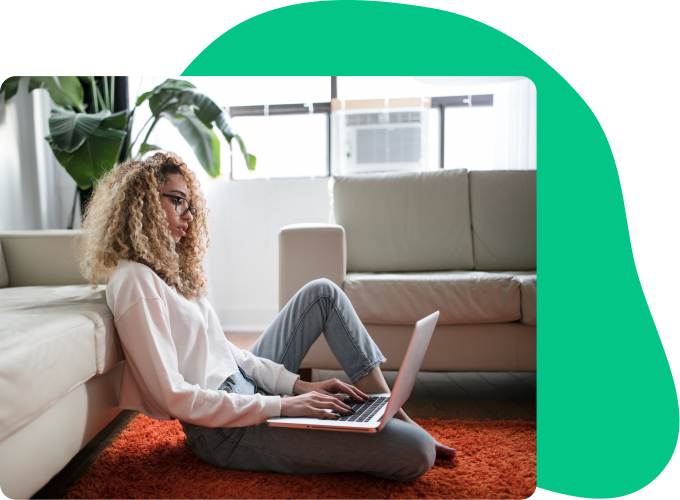 woman working on computer